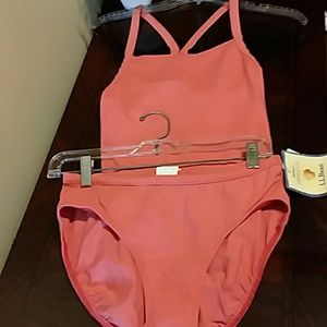 NEW LL Bean Coral 2 piece bikini